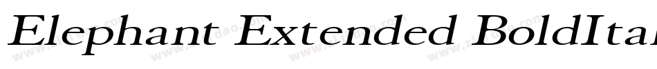Elephant Extended BoldItalic字体转换